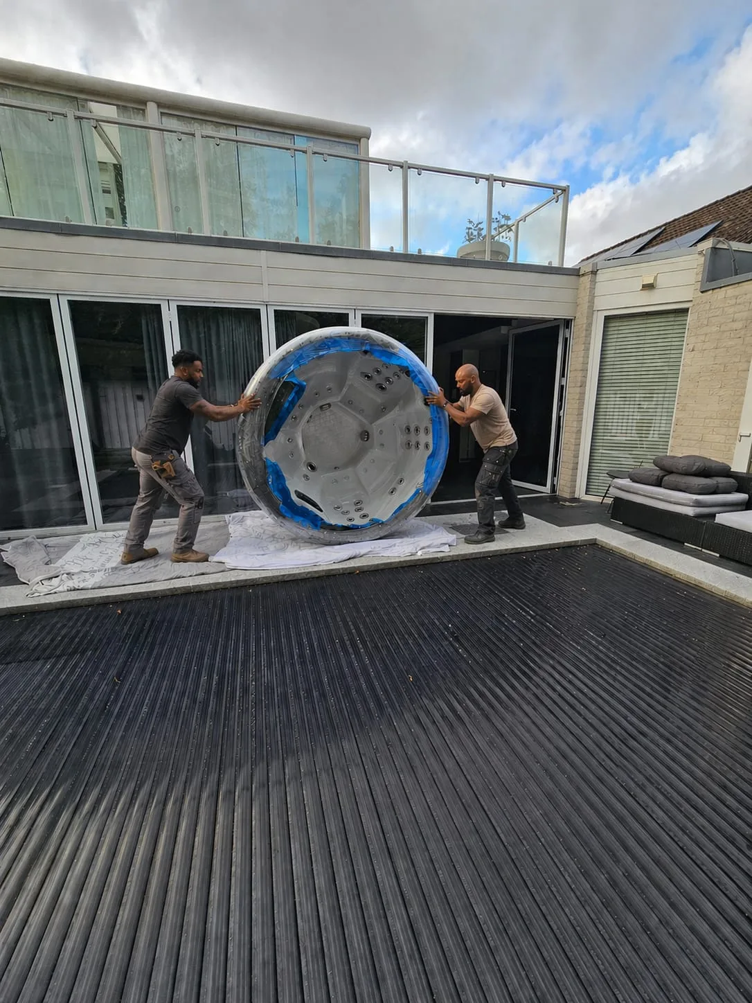 Nieuwe jacuzzi plaatsing